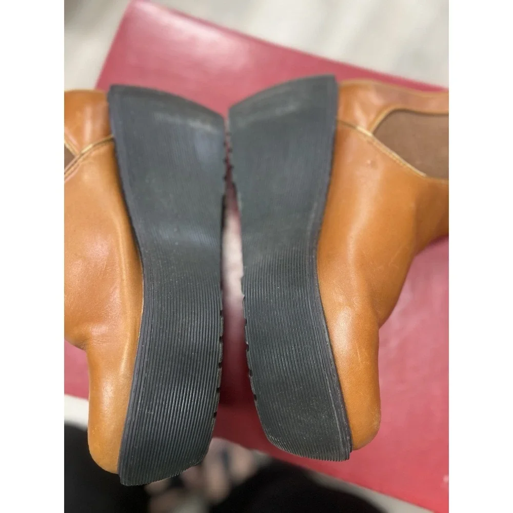 Dr. Martens Women's RARE Aerial Chelsea Tan Leather Platform Wedge Size 9 Or 9.5